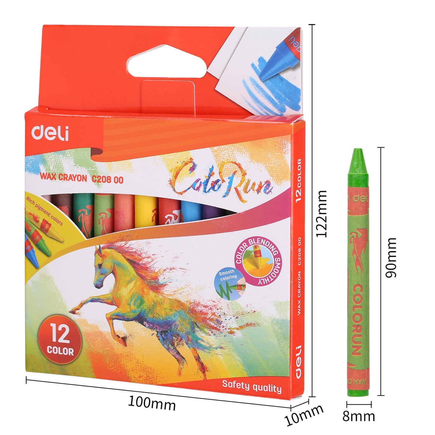 12pcs Non-toxic Handmade Wax Crayon Set