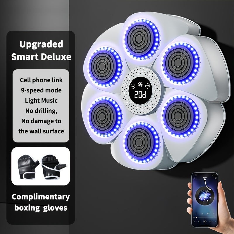 Home Adult Boxing Music Training Target Smart Bluetooth Music Boxing Machine Indoor Fitness Wall Target for Home Gym Boxing Sports Training