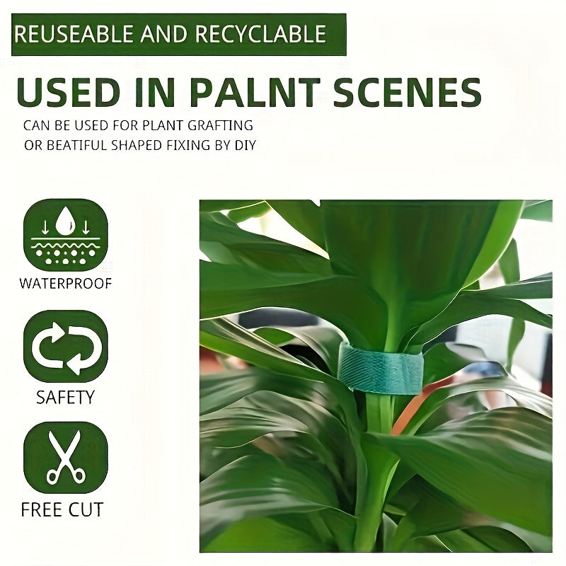 10-Meter Roll of Super Strong Adhesive Nylon Cable Ties - Reusable, Durable Straps for Garden Plant Bundling & Data Cord Management
