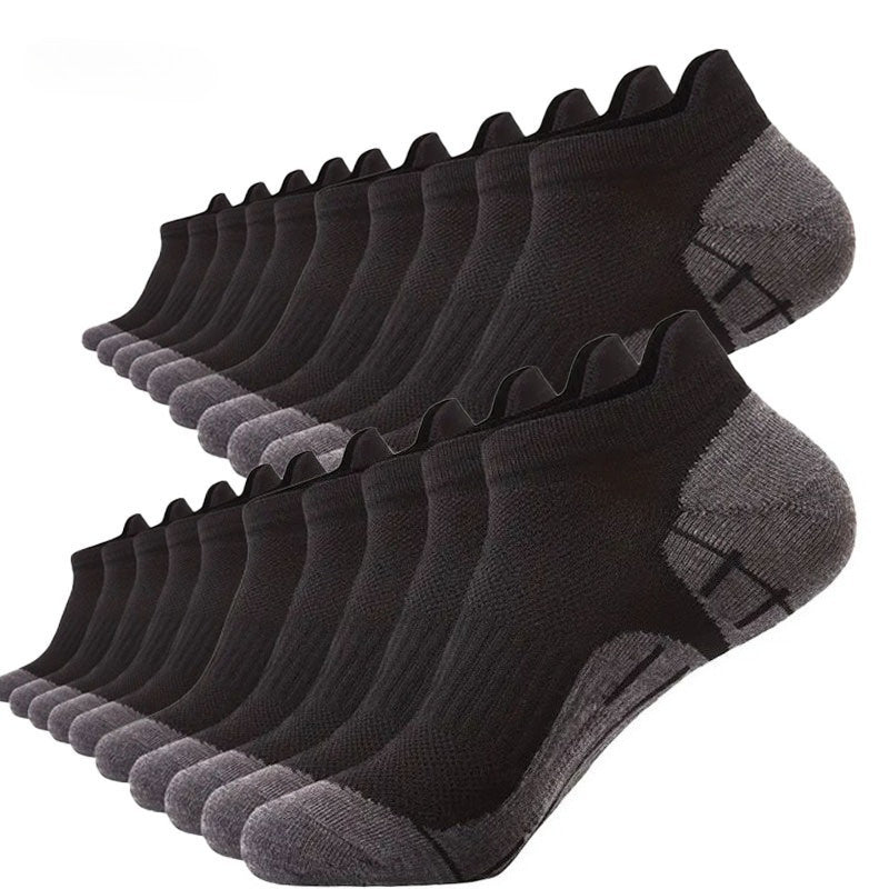 20 Pairs of Men's Socks, 10/20 Pairs Low-Cut Comfort Cushion Casual Socks