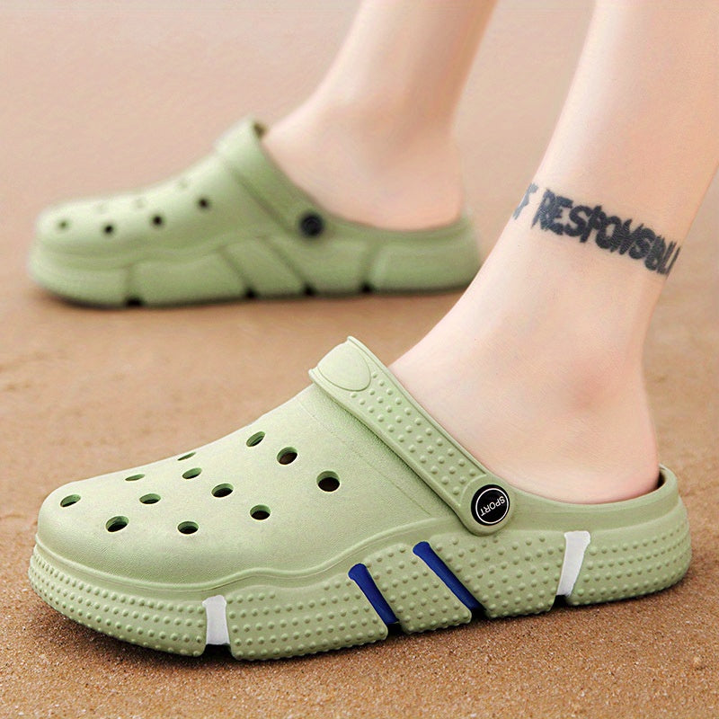 Unisex Clogs, Garden Shoes, Lightweight Non Slip Slides Slippers, Casual Hollow Out Beach Sandals, adult's footwear