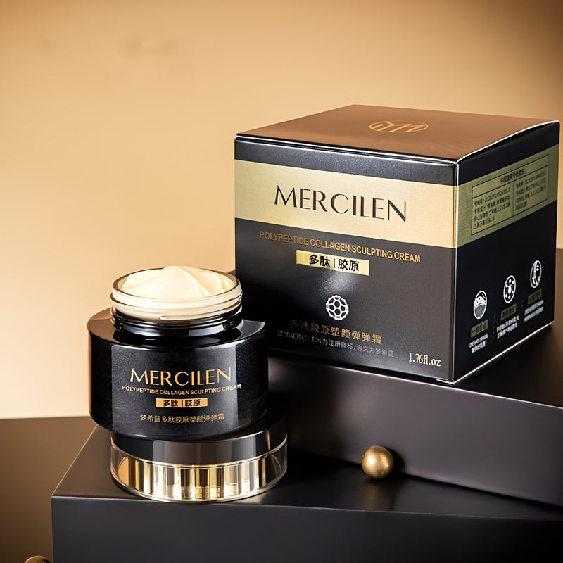 Mercilen Peptide Collagen Moisturizing Cream 50g - Hydrating Face Cream with Hyaluronic Acid & Plant-Based Squalane for Fair Skin, Anti-Aging Benefits, Moisturizing Face Cream | Hydrating Cream | Smooth Texture