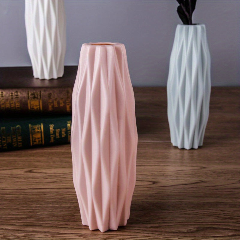 1pc, Nordic Plastic Vase, Creative Modern Vases, Nordic Style Flower Arrangement, Simple Flower Vases Decor, Scene Decor, Room Decor, Wedding Supplies, Wedding Favors (Flowers Not Included)