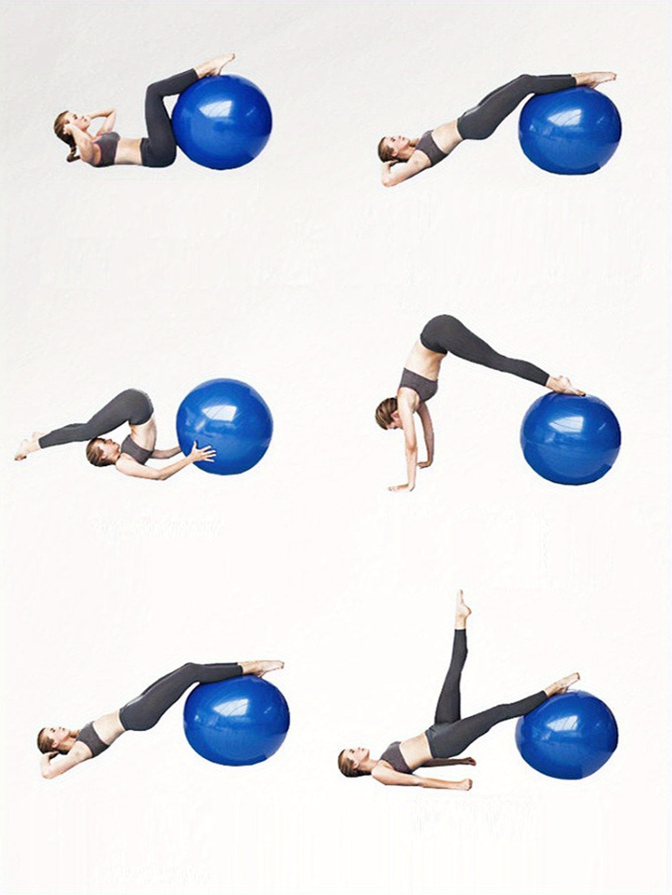 Strengthen Your Core With This Thickened And Enlarged Exercise Ball - Perfect For Yoga, Sports, Fitness, Gymnastics, And Pilates!