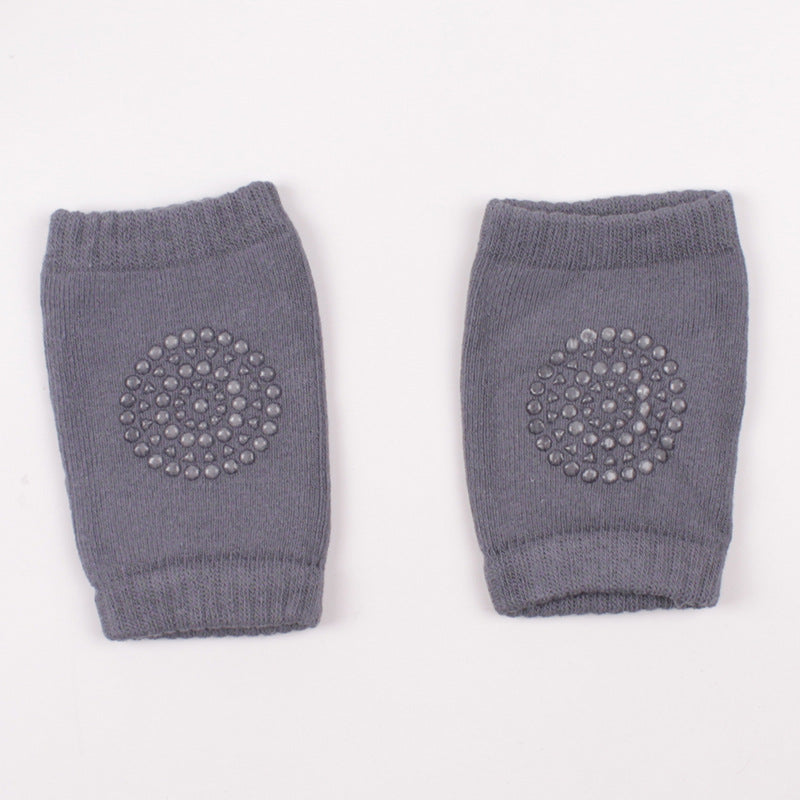 A Pair Four Seasons Fur Ring Baby Leg Protector, Elbow Toddler Crawling Baby Smiley Face Knee Brace Non-slip Socks, Adjustable Elastic Neutral, For Crawling 0-36 Months Of The Baby Girls Boys