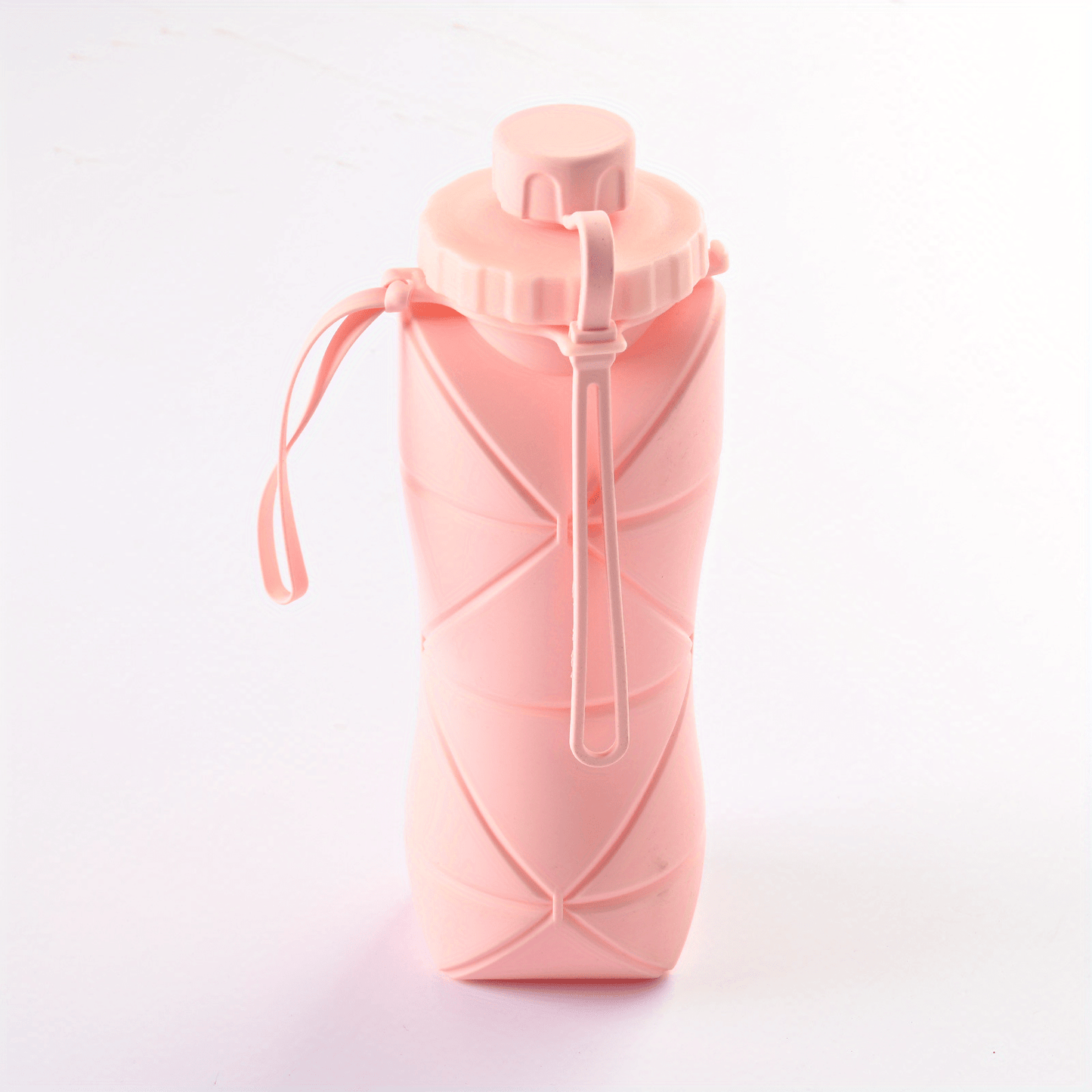 1pc, Telescopic Collapsible Sports Water Bottle, 600ml/20.3oz Heat Resistant Food Grade Silicone Water Cups, Foldable Silicone Portable Water Jugs, For Camping, Fitness, Summer Drinkware, Travel Accessories, Birthday Gifts, B