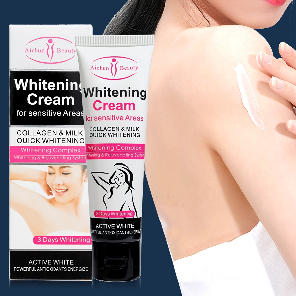 1pc Snow Bleach Cream, Skin Illuminating Cream, Radiance Cream For Intimate Area, Underarm, Knees, Elbows, Inner Thigh, Bikini Line, Armpit Parts, Body Dark Area Skin