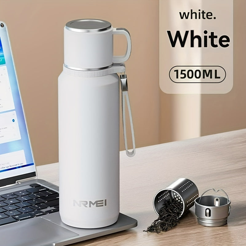 Explore The Insulated Cup, NMREI Stainless Steel Insulated Cup with Lid And Handle, One-Click Opening, Suitable for Outdoor, Camping, Car