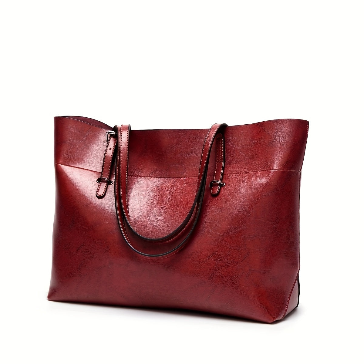 Women's Tote Bag with Adjustable Shoulder Strap - Elegant Brown, Zipper Closure, Wrist Strap - Spacious Work, Travel, Everyday Handbag - Durable Women's Purse, Versatile Carryall, Sophisticated Design, Highquality Finish, Fas
