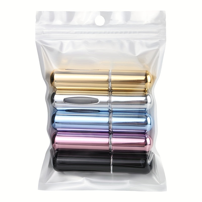 5pcs Mini Perfume Atomizer: Portable, Refillable, and Travel-Friendly Fragrance Bottles - 5ml