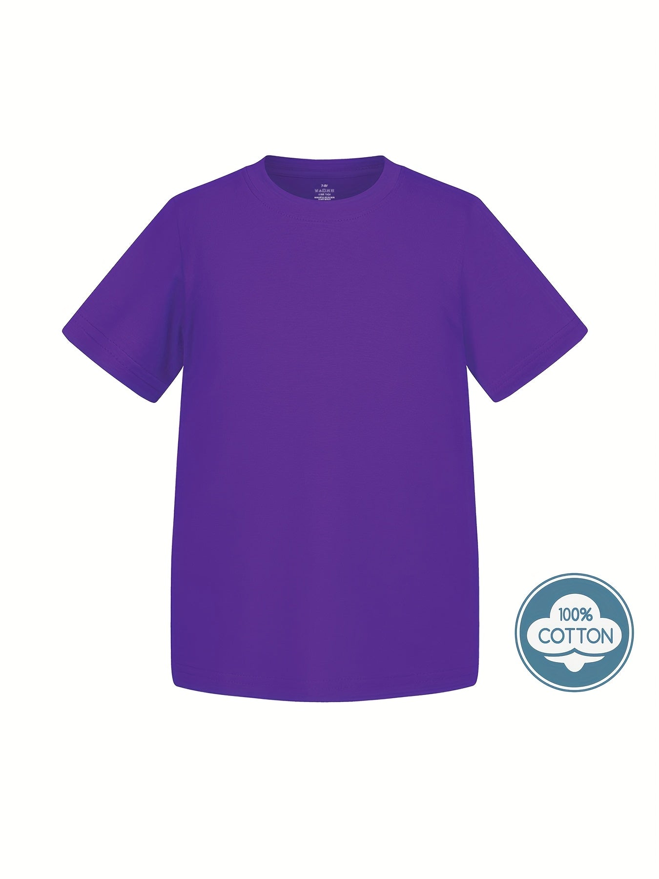 Kid's Solid Color T-shirt, Casual Short Sleeve Top, Boy's Tee For Summer
