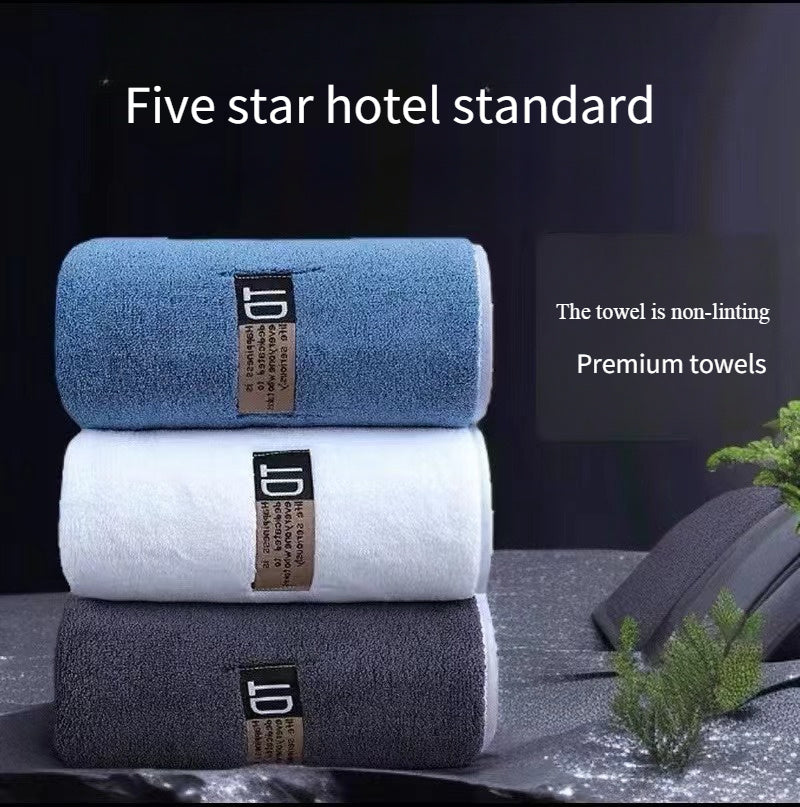 9pcs Large Size Three Colors Super Soft Super Absorbent Bath Towel Set, Blue, White, Gray Composition, Exquisite and Durable, Not Shedding, 5-Star Standard