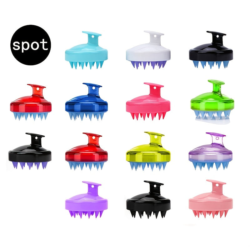 Soft Silicone Bristles Hair Care Head Brush - Massage & Exfoliate Your Scalp for a Healthy, Dandruff-Free Look!
