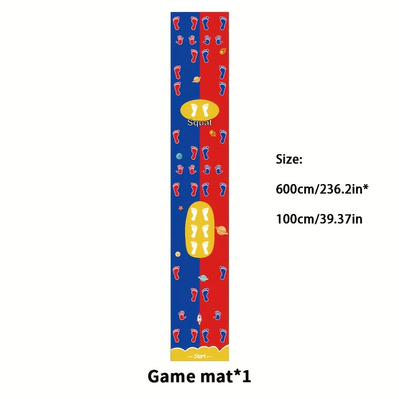 Laughter Guaranteed! 2-Player Hands&Feet Coordination Training Mat – Extra Large PVC Mat with Anti-Fade Printing, Perfect for Picnics, Team Retreats & Birthday Party Games