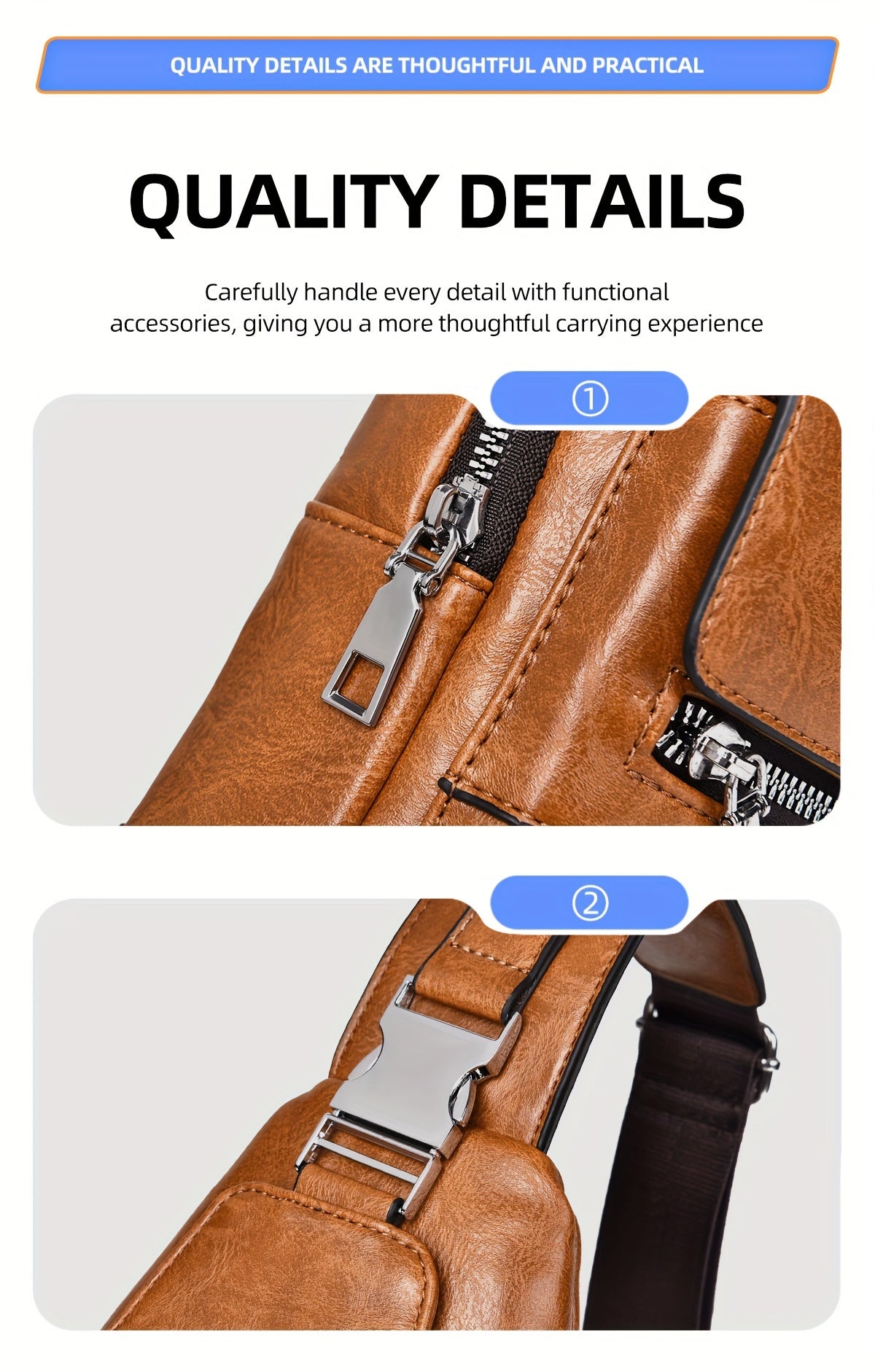 New and Wear-Resistant Men's Crossbody Bag, Handbag, Shoulder Bag, Chest Bag, Made of Wear-Resistant Fabric, with Large Capacity, Convenient to Carry, Suitable for Daily Work, Leisure, and Travel, Available in Multiple Colors
