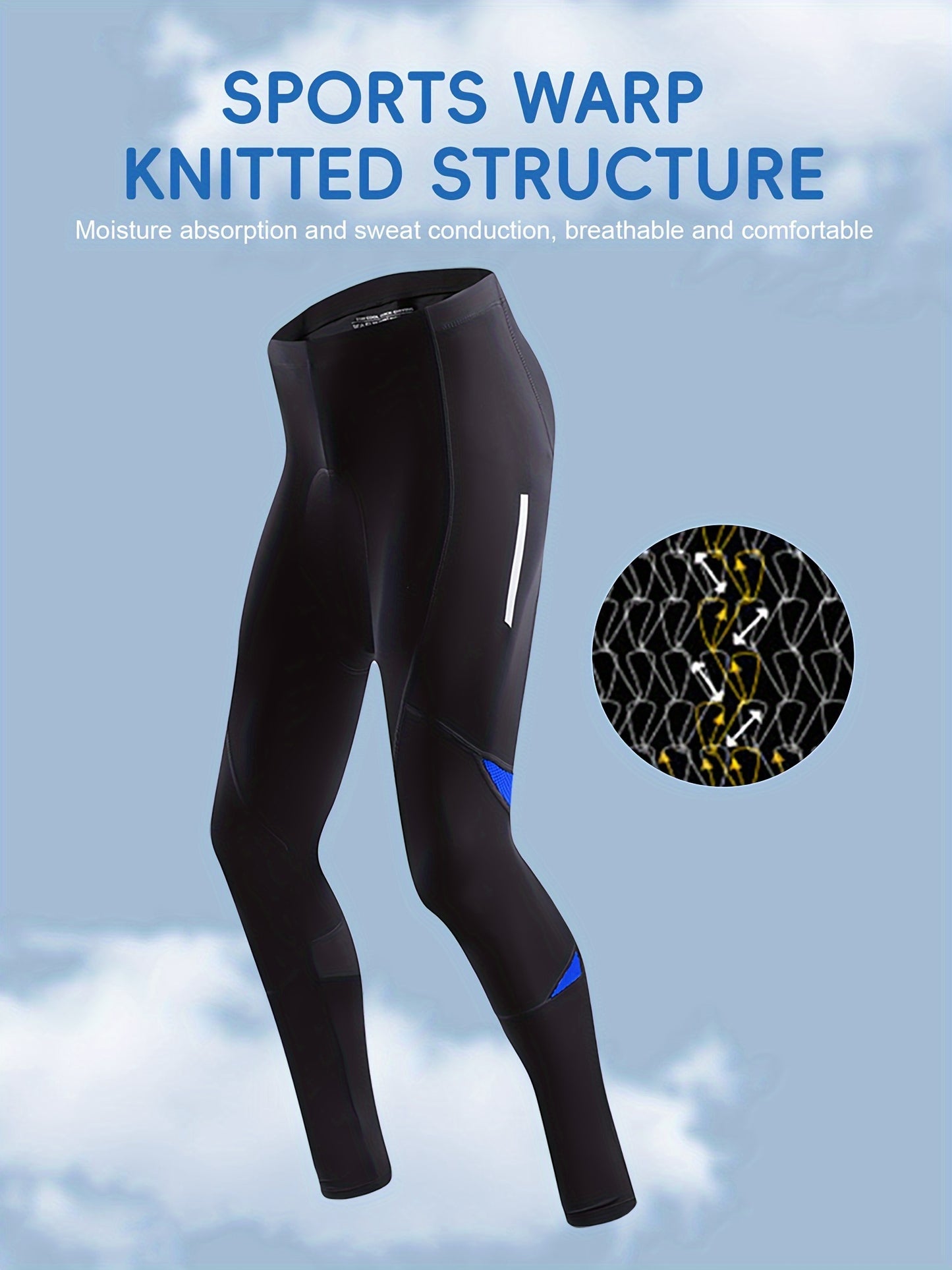Quick Dry Men's Cycling Pants With Padded Seat - Stretchy Bike Leggings For Comfortable Riding
