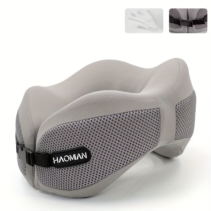 1pc Travel U-Shaped Neck Pillow | 360° Head and Neck Support Design, Compact Ergonomic Washable Cover, Fits Airplane / Car / Train / Camping / Sleeping Scenarios, Portable Support Cushion