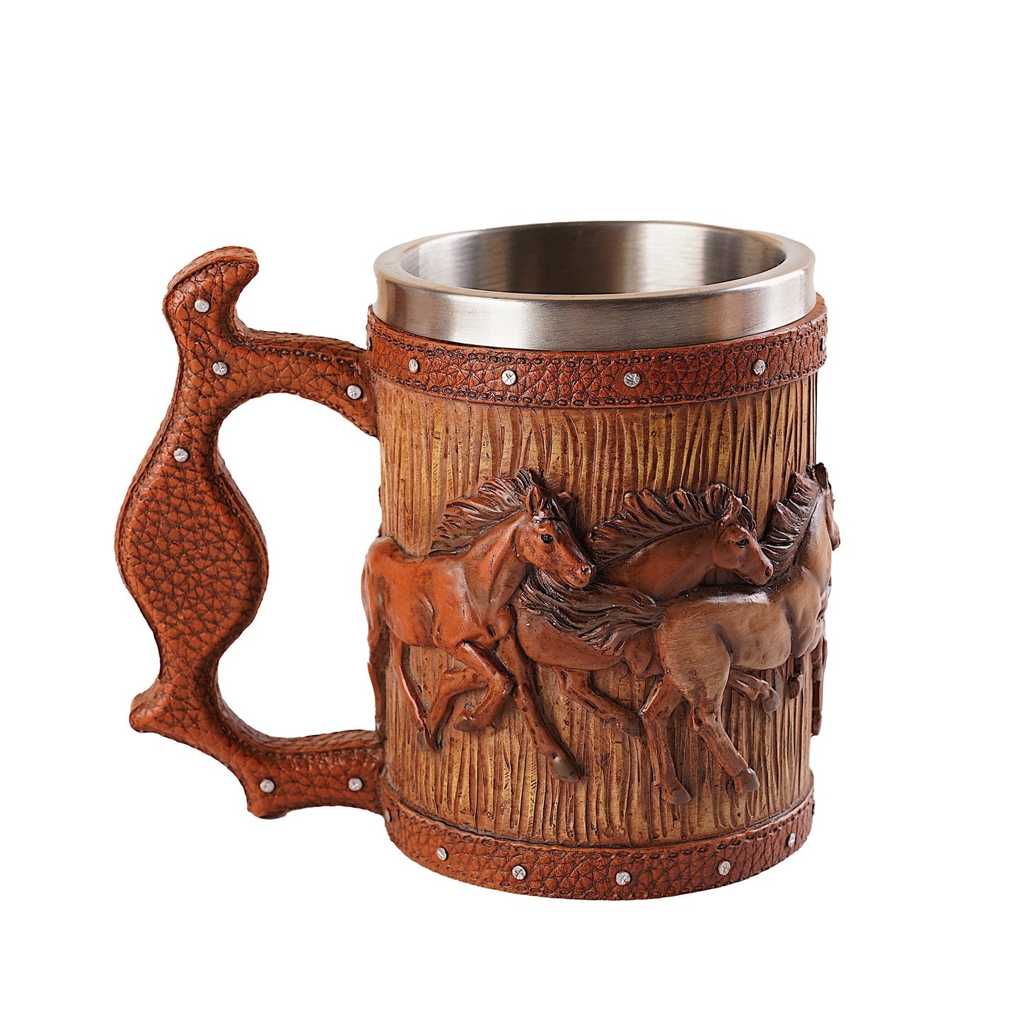 Vintage Horse-Themed Stainless Steel Mug: Perfect for Christmas, Easter, Hanukkah, Thanksgiving, and St. Patrick's Day Celebrations