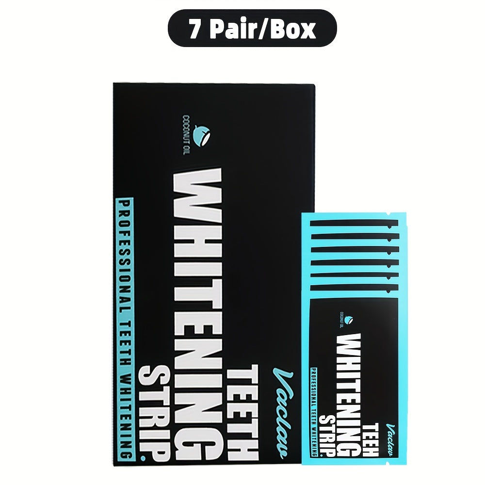 7/14/28 Pairs of Activated Carbon Teeth Whitening Stickers, Teeth Cleaning Stickers, Can Be Used with Tongue Coating Scraper, for Daily Use and Travel