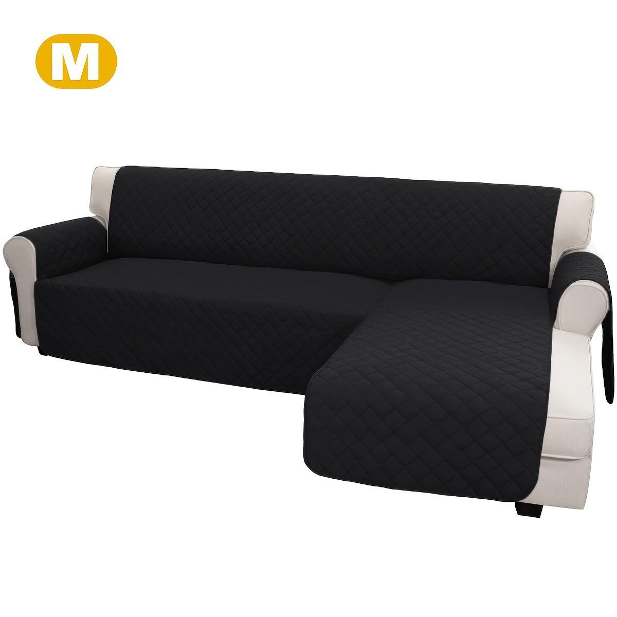 1pc Brushed Spring Polyester Two-Tone Double-Sided Chaise Lounge Cushion, Universal Sectional Sofa Cover for Left And Right Chaise.