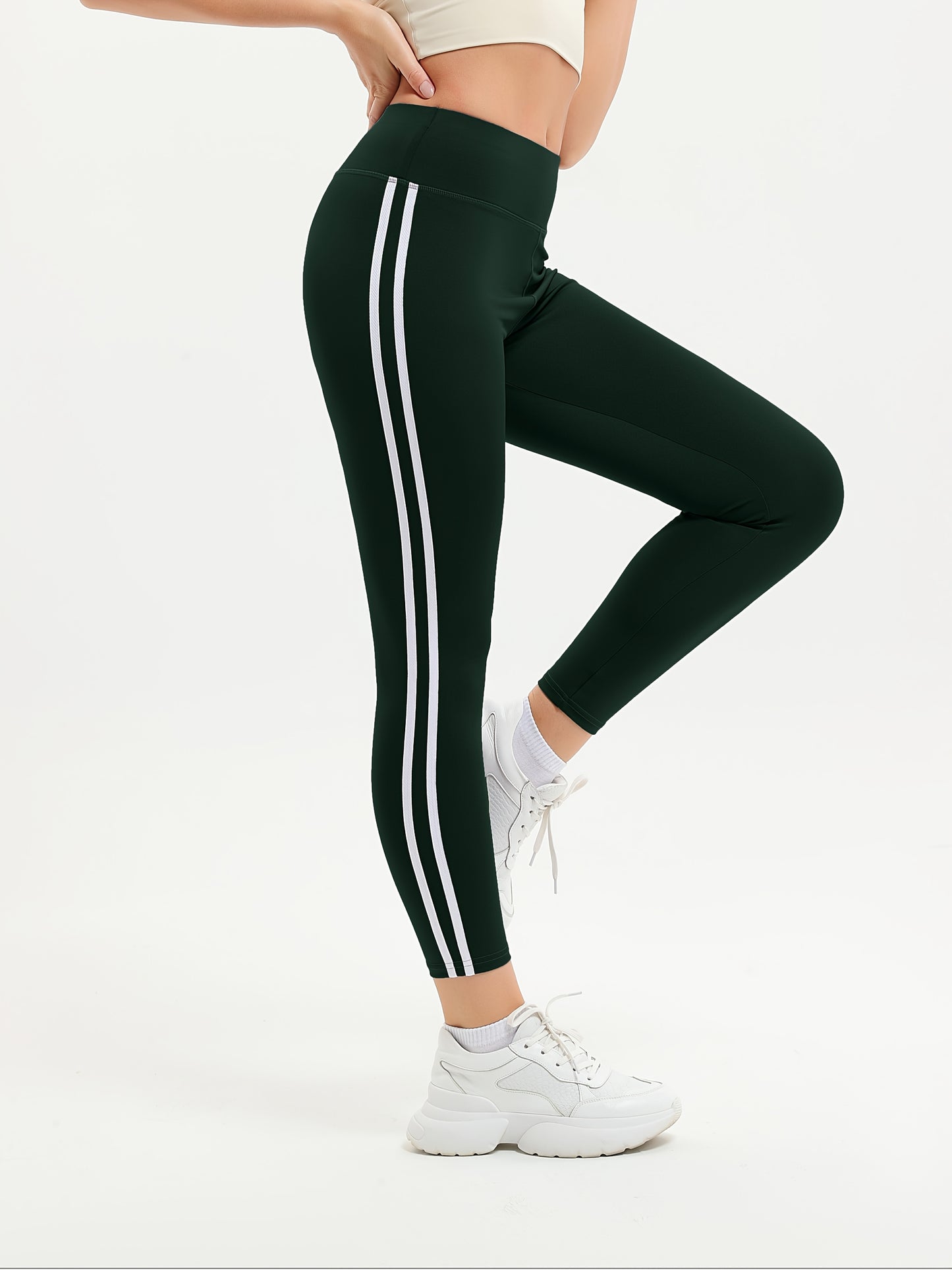 3pcs Women'S High-Waisted Butt-Lifting Stretchy Yoga Pants - Breathable, All-Season Workout Leggings for Fitness, Running & Yoga, Stretchy & Tummy Control Design, Black, Green, Maroon, High Waisted Leggings