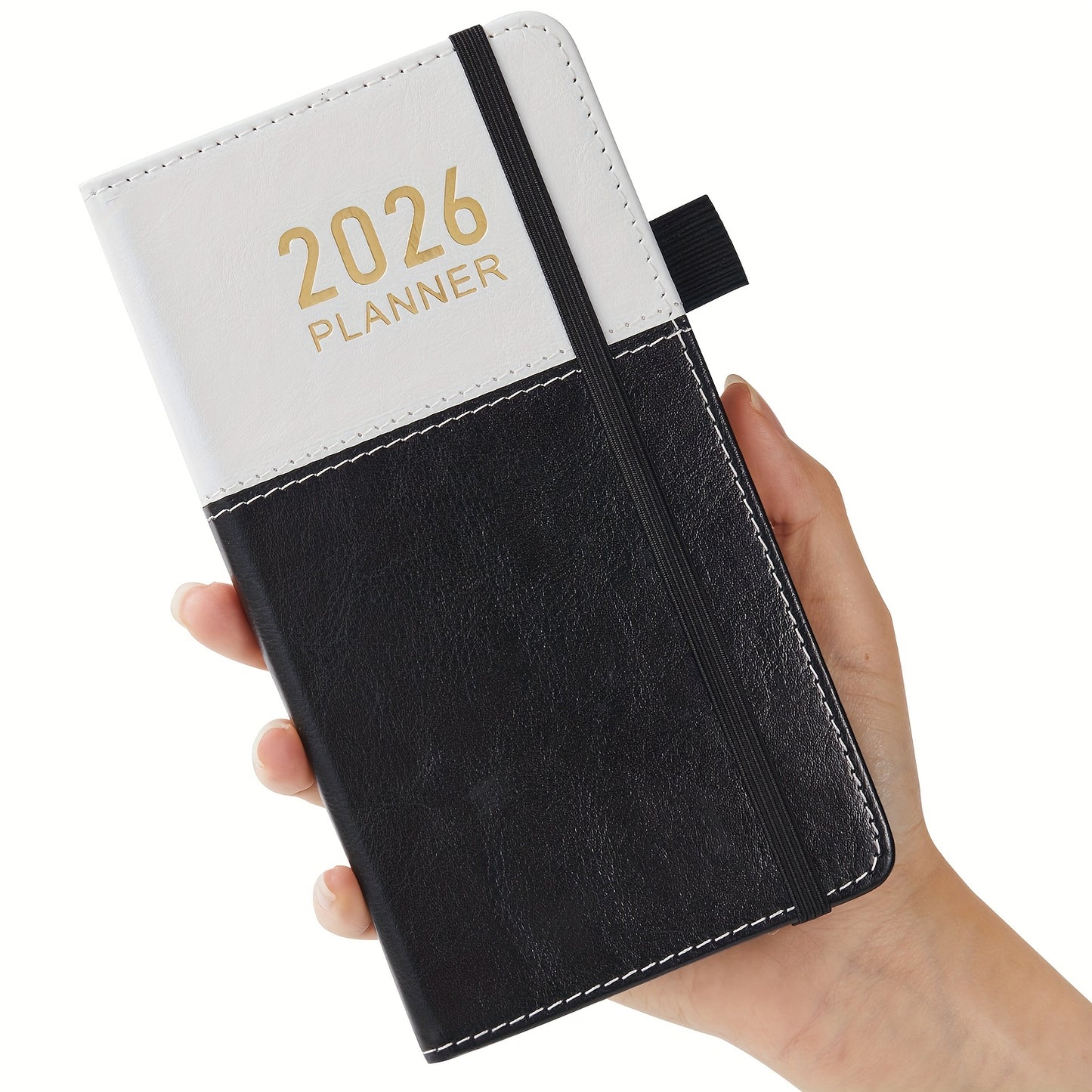 2026 Compact Planner, January 2026-December 2026 Weekly Monthly Calendar in Small Size, Fits in Wallet, 9.65 cm X 17.78 cm, with Elastic Band, Pen Loop, Suitable For School Home Office, Halloween Gift