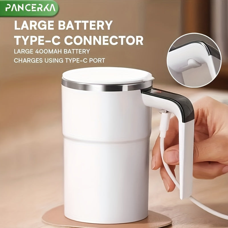 Smart USB-Powered Self-Stirring Coffee Mug with Temperature Display - Stainless Steel, Portable & Easy to Clean - Perfect for Home, Office, Travel & Car Use