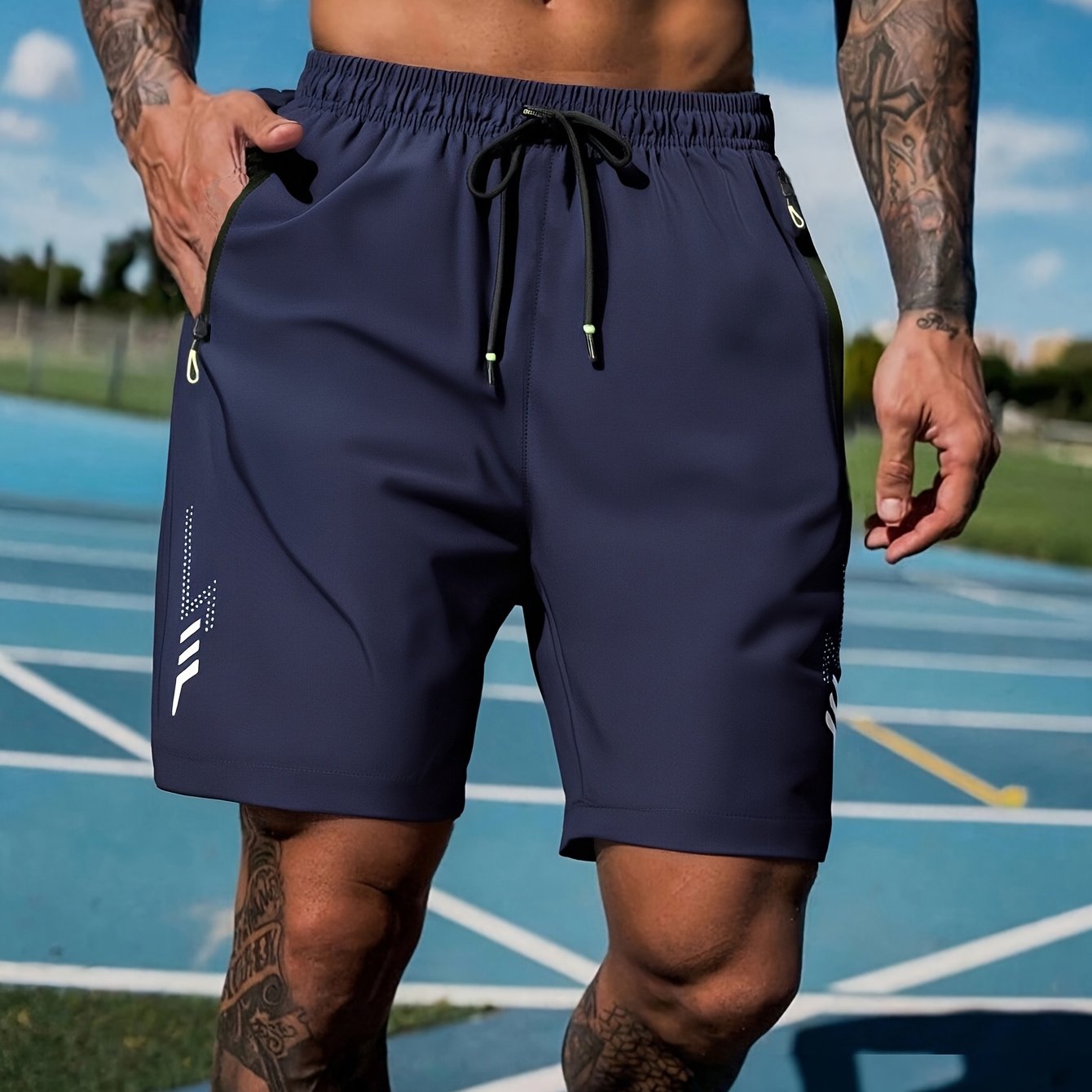 2025 Summer New Men'S Outdoor Sports Five-Finger Shorts for Running, Training, And Casual Beach Use