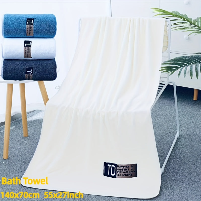 9pcs Large Size Three Colors Super Soft Super Absorbent Bath Towel Set, Blue, White, Gray Composition, Exquisite and Durable, Not Shedding, 5-Star Standard