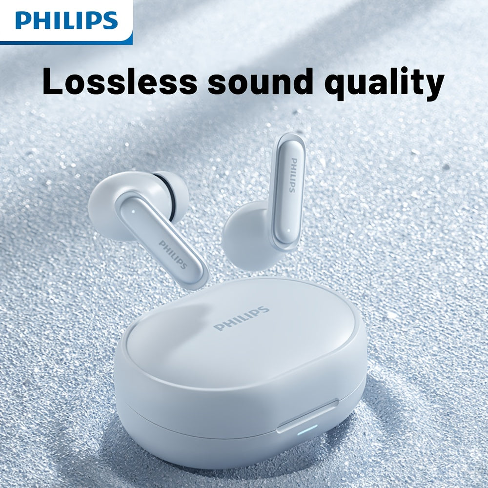 2025 for philips Wireless Noise Cancelling Headphones with 400mAh Battery, Double-Click Left Ear to Switch Mode, Lightweight & Portable, USB-C Charging, Condenser Microphone, Semi-Open Back Design, Ideal Gift for Gamers & Mus