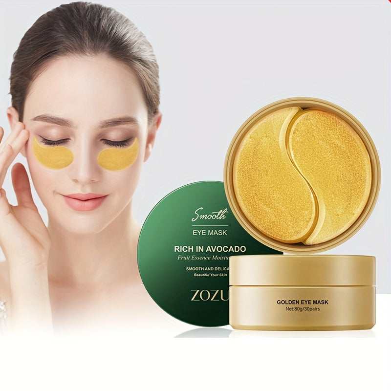 60pcs Moisturizing And Lifting Eye Masks For - Avocado And Golden Eye Patches For Firming And Tightening Under Eye Skin