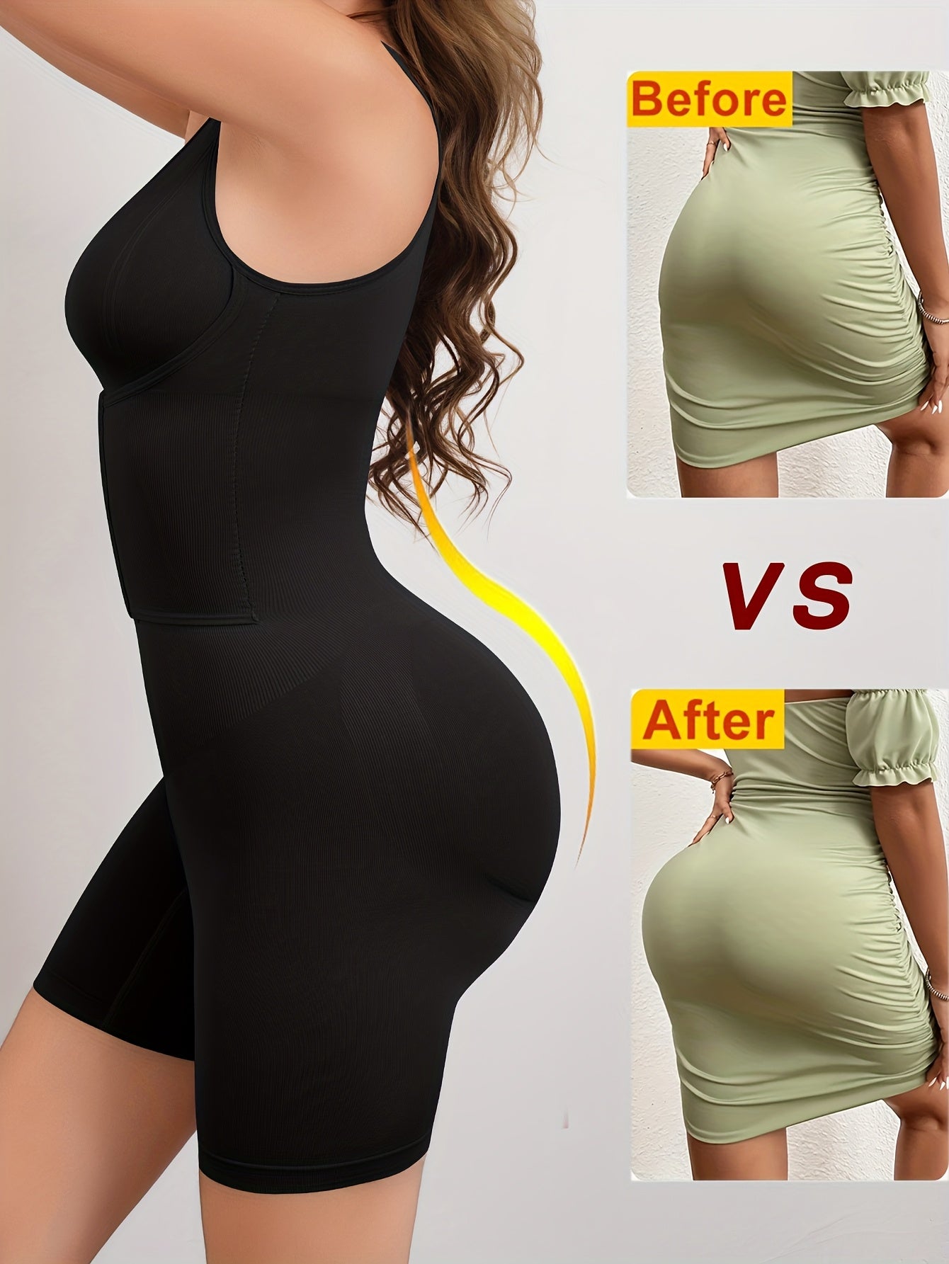 Women's Full-Body Tummy Control Bodysuit - Double-Layer High Compression Shaping Suit with Butt Lift & Waist, Smooth Curves Instantly, Brown/Black/Navy/Beige, Hand Washable One-Piece for Postpartum &