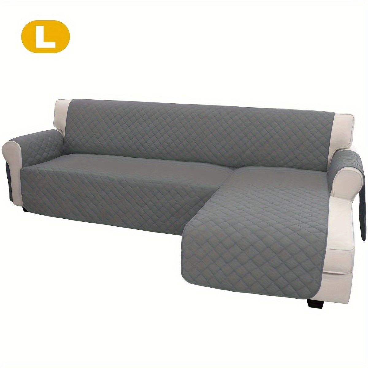 1pc Brushed Spring Polyester Two-Tone Double-Sided Chaise Lounge Cushion, Universal Sectional Sofa Cover for Left And Right Chaise.
