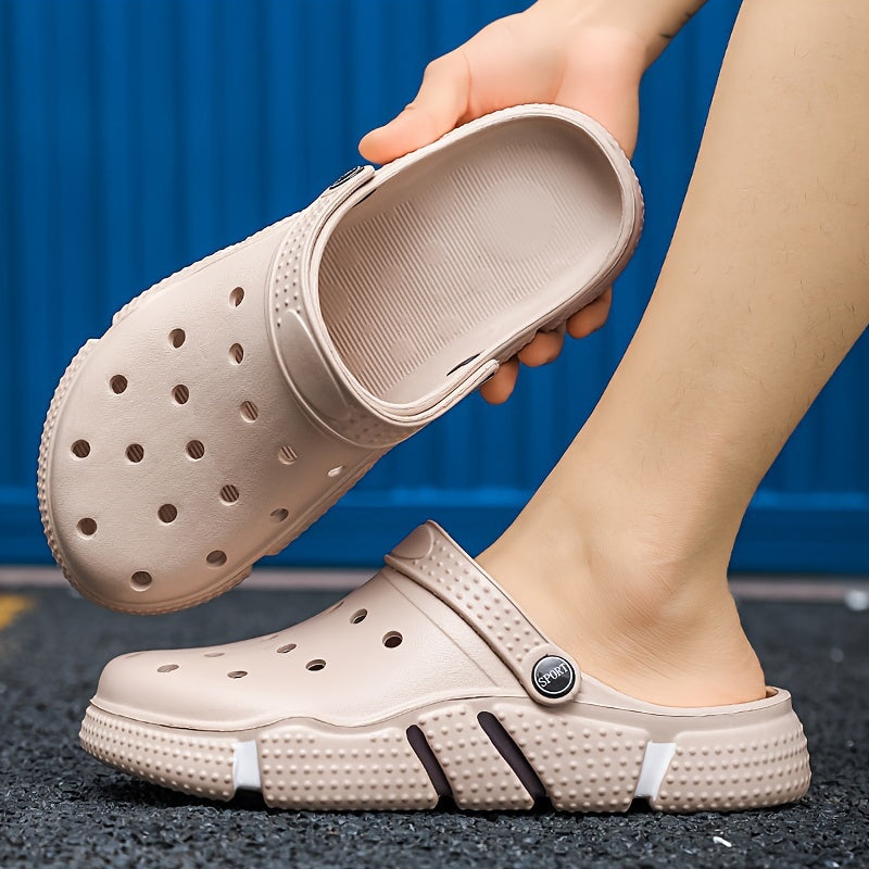 Unisex Clogs, Garden Shoes, Lightweight Non Slip Slides Slippers, Casual Hollow Out Beach Sandals, adult's footwear