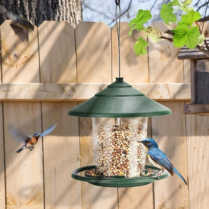 Outdoor Hanging Wild Bird Feeder for Garden and Yard Decoration - Attracts Various Bird Species with Easy-to-Fill Design