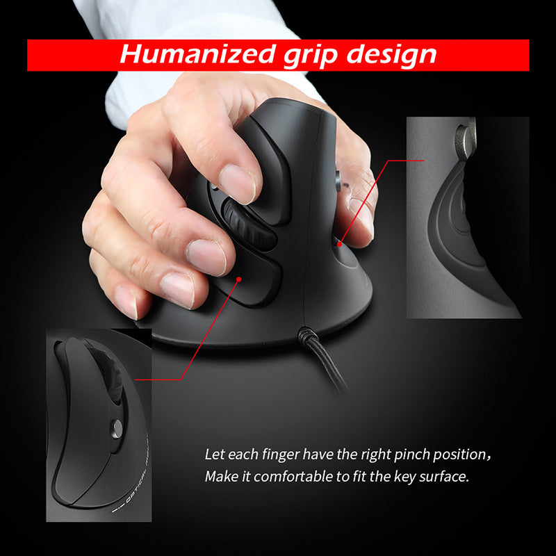 Rato Óptico Vertical Ergonómico T-30 com Cabo