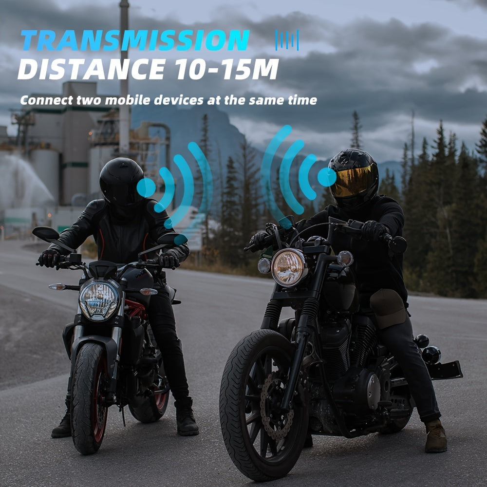 Wireless 12, Wireless Motorcycle Helmet Earphone Headset Hands-free Call Kit Stereo Music Player Speaker