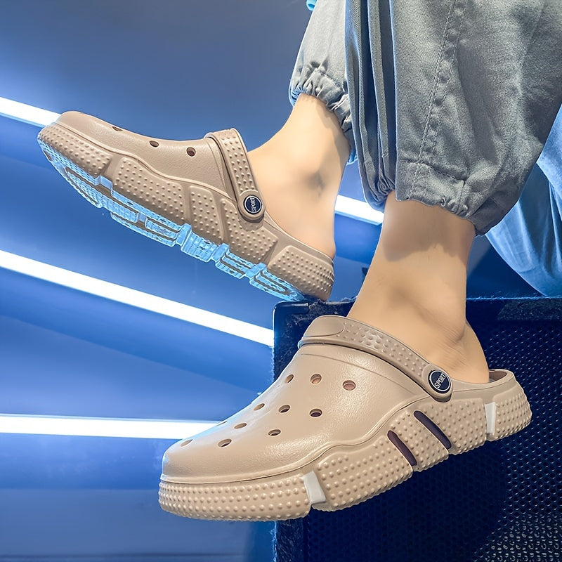 Unisex Clogs, Garden Shoes, Lightweight Non Slip Slides Slippers, Casual Hollow Out Beach Sandals, adult's footwear