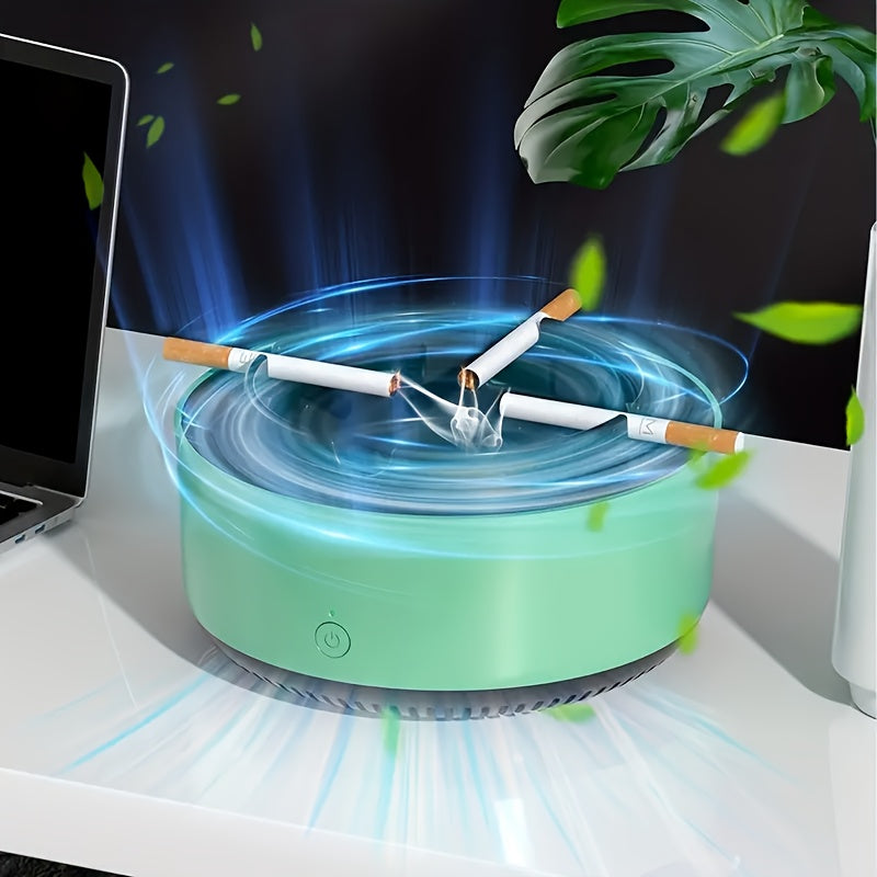 Smart Ashtray Air Purifier - Instant Odor Elimination, Battery-Powered (AA Batteries Not Included), Perfect for Home & Gifts