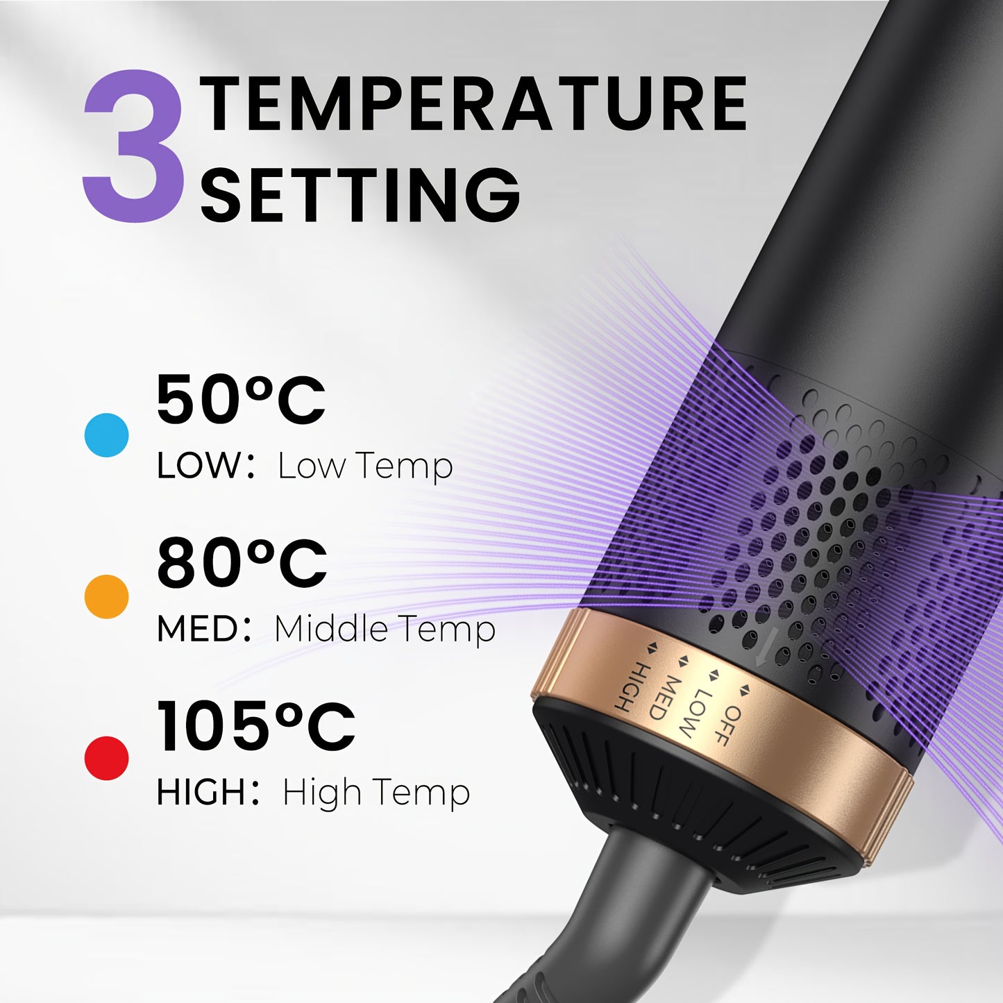 5-In-1 Hot Air Styling Brush with an Upgraded Detachable Design, Featuring a Hair Curler And a 1000W Hot Air Curling Wand, Equipped with an EU Plug.