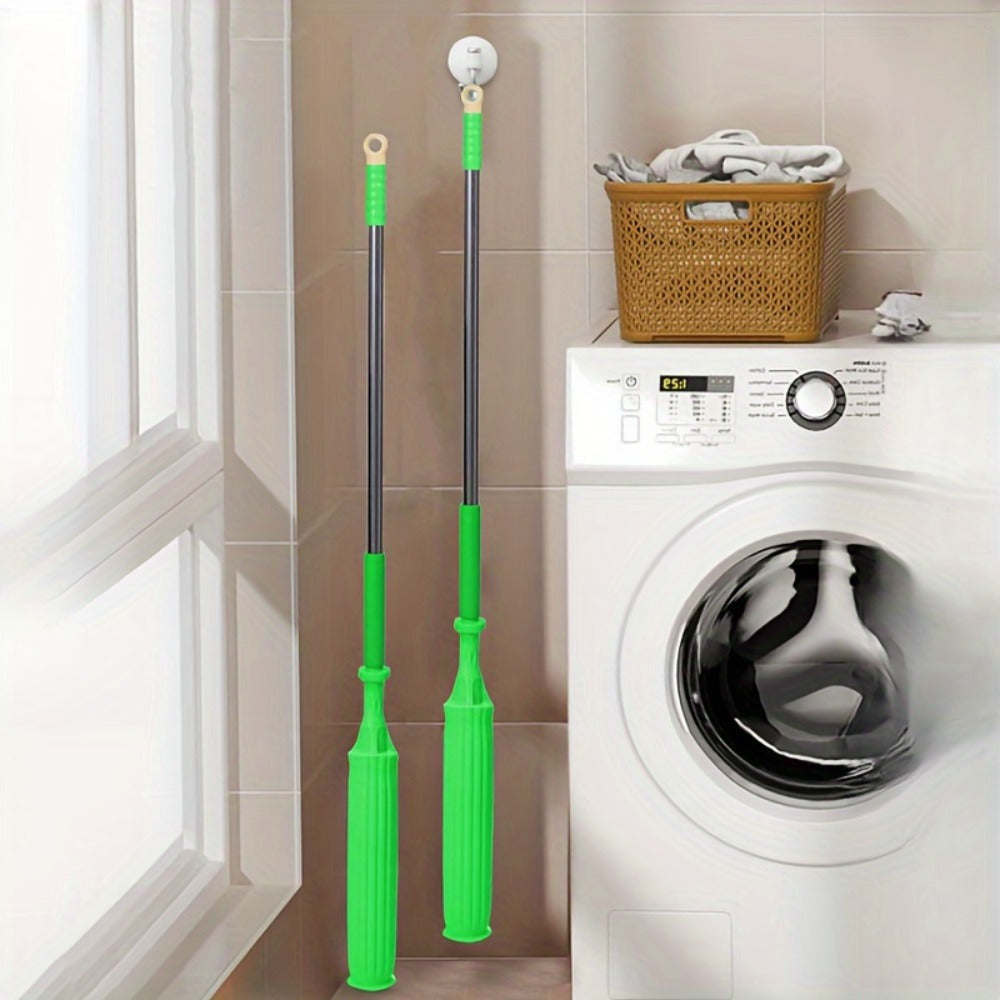 1pc Super Absorbent Rotary Mop with Green Handle - Ideal for Home, Kitchen, School, Office, Bathroom & RV Travel - 7pcs Set | Easy-to-Clean Microfiber Mop Head & Bucket