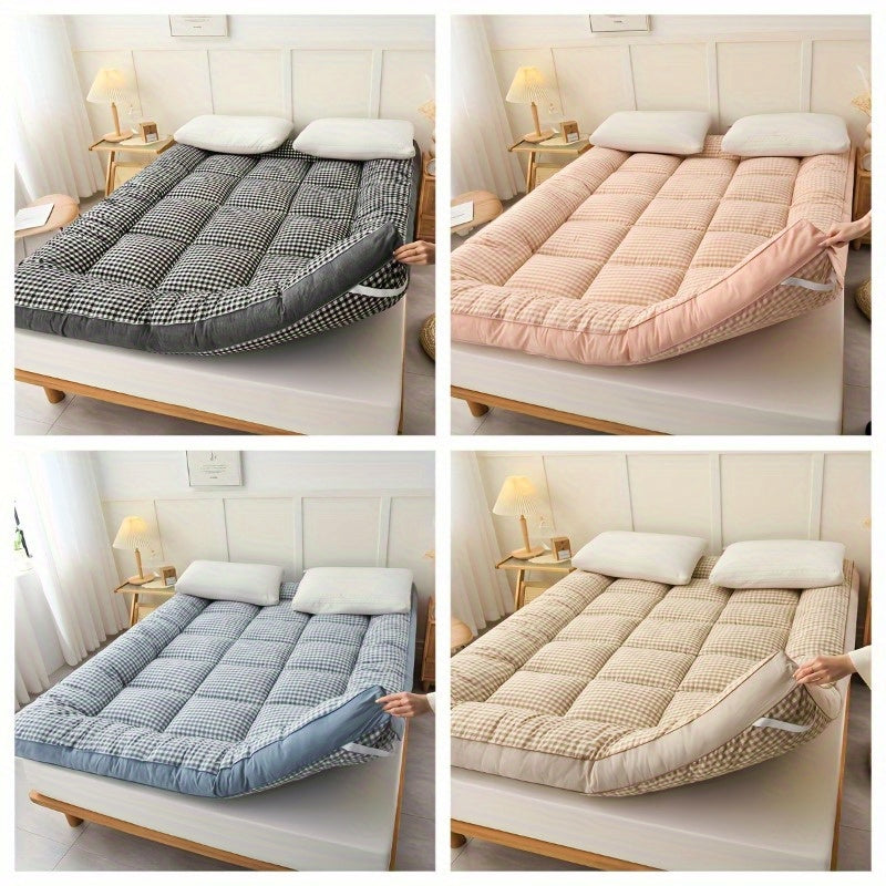 Luxurious soft square mattress topper - Breathable fluffy all-season comfort for bedrooms, guest rooms, and dorms - Warm winter bedding for fall - Machine washable polyester bedspread for outdoors, camping, and hiking