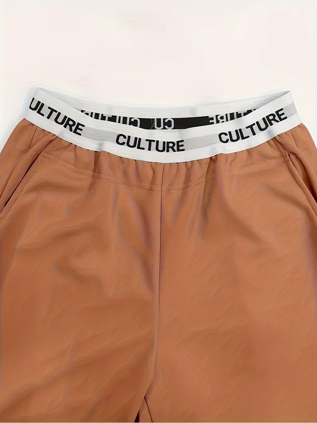 2pcs Women'S High-Waisted Wide-Leg Pants with Heart Letter Print - Casual Loose-Fit Joggers, Solid Color, All-Season Comfort, Pockets, Versatile for Casual Attire