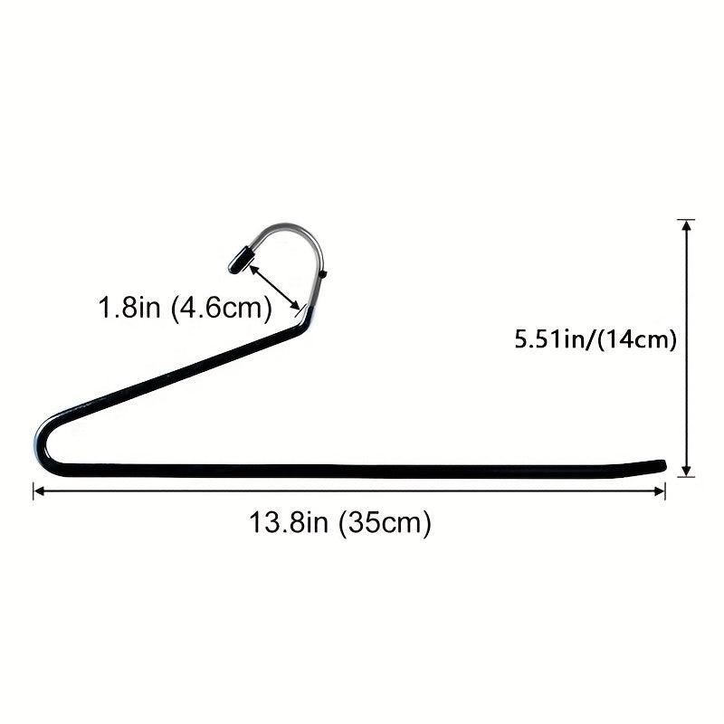 10pcs Space-saving Goose Z-shaped Pants Hanger Durable Metal Material Multi-functional Pant Storage Household Supplies, Clothing Store Pants Display Clothes Rack