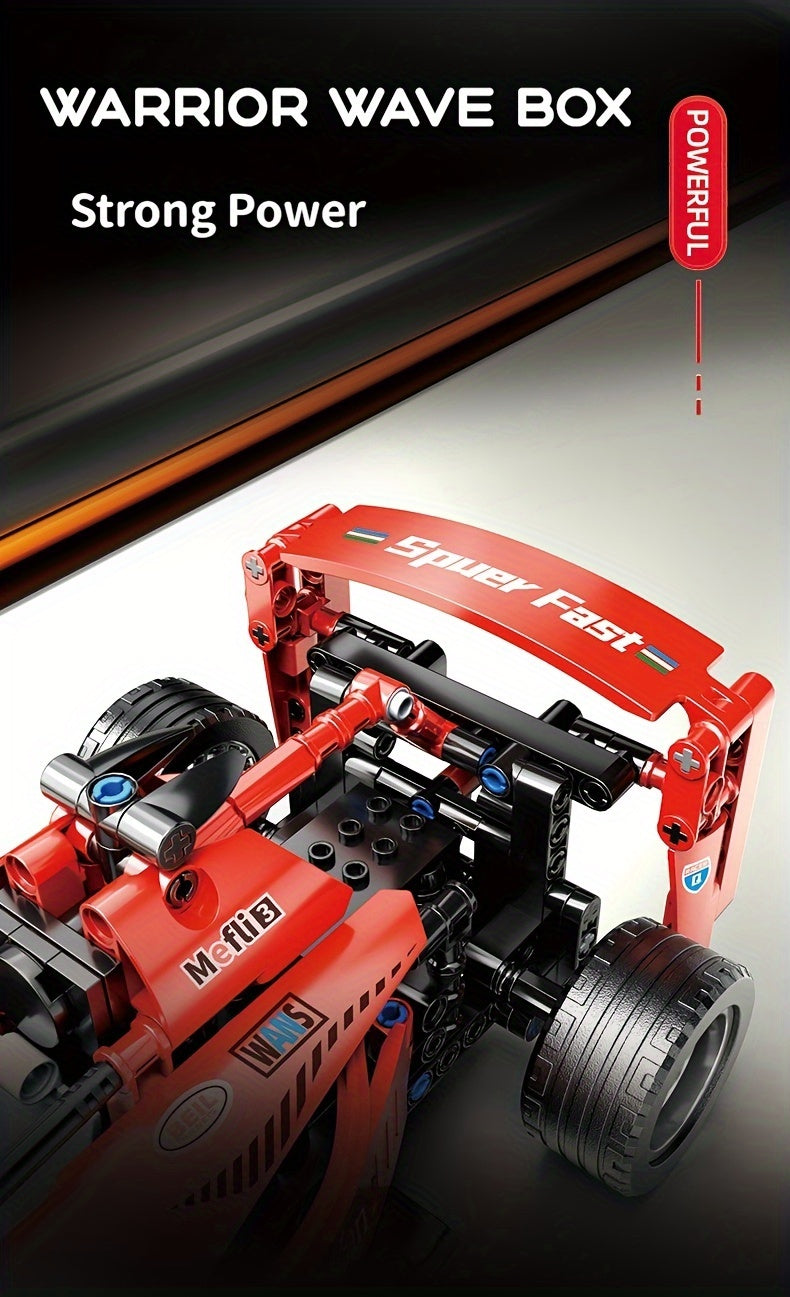 New Racing Car, Formula Retro Car Model, Remote Control Car Building Block, Cool Collection Model Car Kit, Building Toy, Suitable For Christmas Gifts, Halloween Gifts