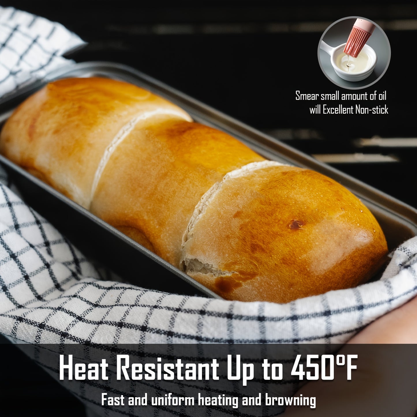 GDDGCUO Non-Stick Carbon Steel Loaf Pan and Cake Mold Set - 29.21 x 10.67 cm, Perfect for Baking Bread, Toast, and More - Ideal Christmas Gift for Home Bakers