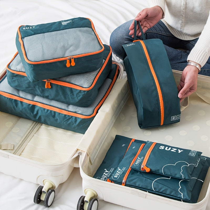 Travel Organizer Bag 7pcs Set Portable Suitcase Organizing Bag Clothes Storage Bag