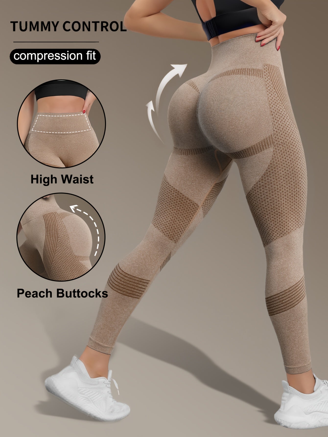 Women's High-Waist Seamless Yoga Leggings - Quick Dry, Stretchy Activewear Pants for Fitness & Training