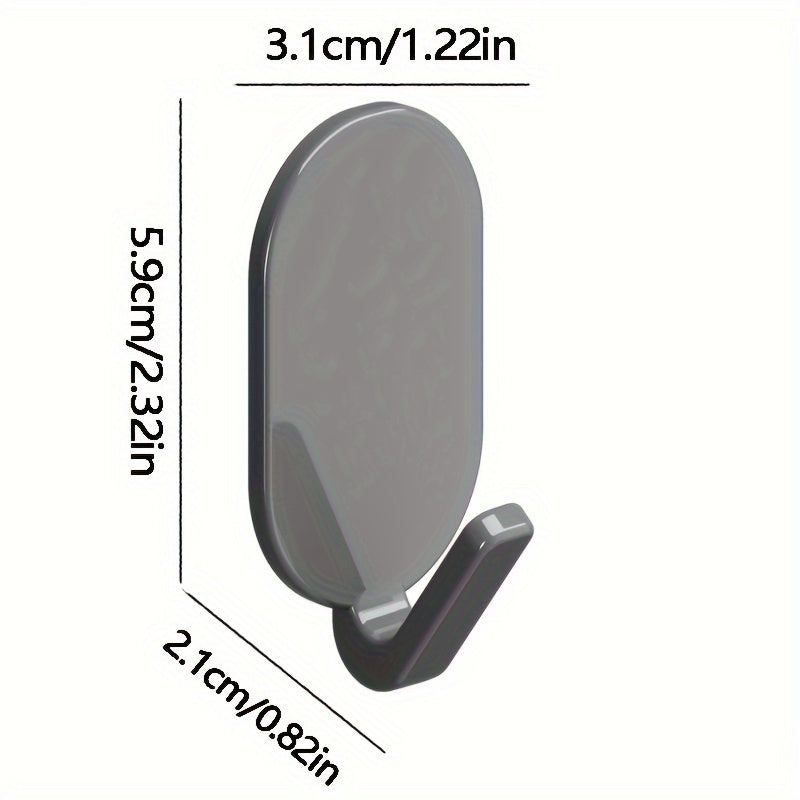 5pcs/Set Bathroom Towel Hook, Wall-Mounted Hanger, Multi-Functional Hook For Hanging Clothes Towel And Robe, Bathroom Accessories