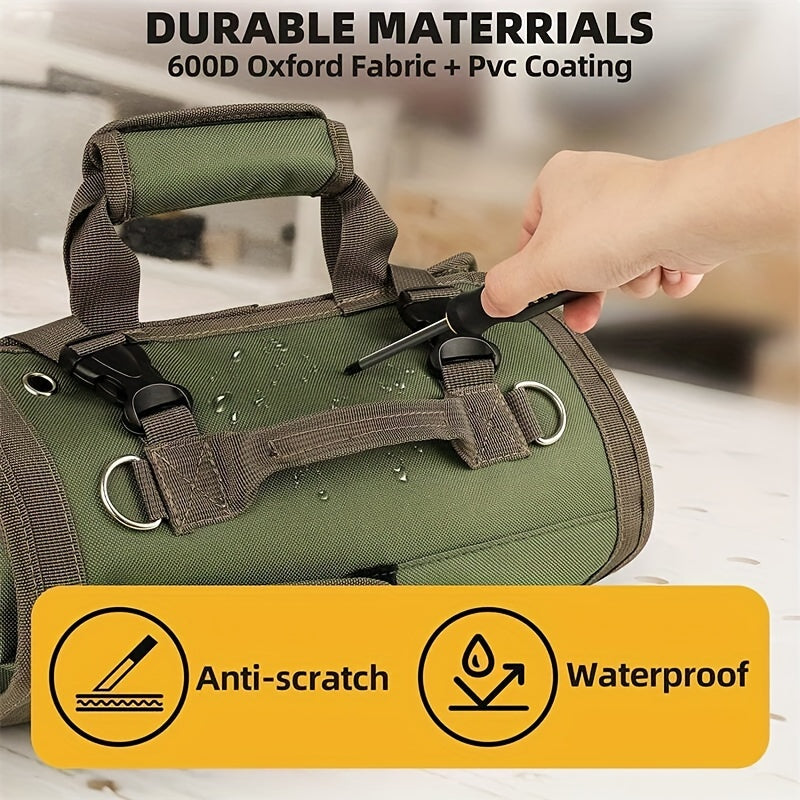 Tool Kit Set, Heavy-duty Tools Organizer For Men And Women, Portable Tools Storage Box With 2 Detachable Zipper Bags, Mini Portable Bag For Electricians And Mechanics